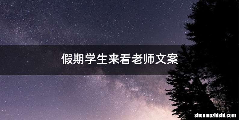 假期学生来看老师文案