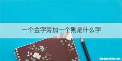 一个金字旁加一个则是什么字