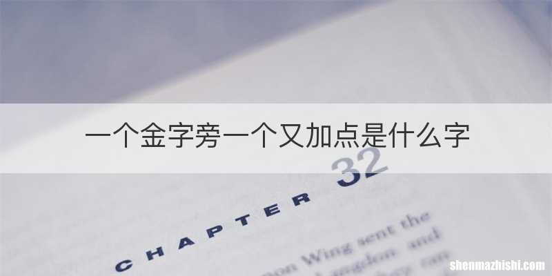 一个金字旁一个又加点是什么字