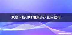家庭卡拉OK1般用多少瓦的插排