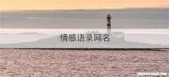 情感语录网名
