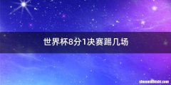 世界杯8分1决赛踢几场