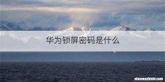 华为锁屏密码是什么
