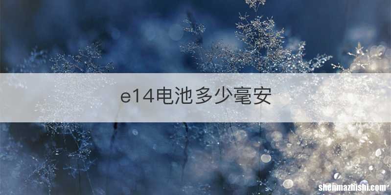 e14电池多少毫安
