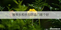 雅帝乐和步阳防盗门哪个好
