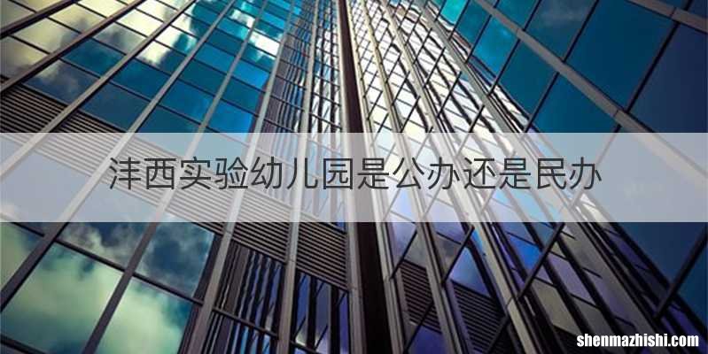 沣西实验幼儿园是公办还是民办
