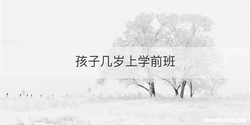 孩子几岁上学前班