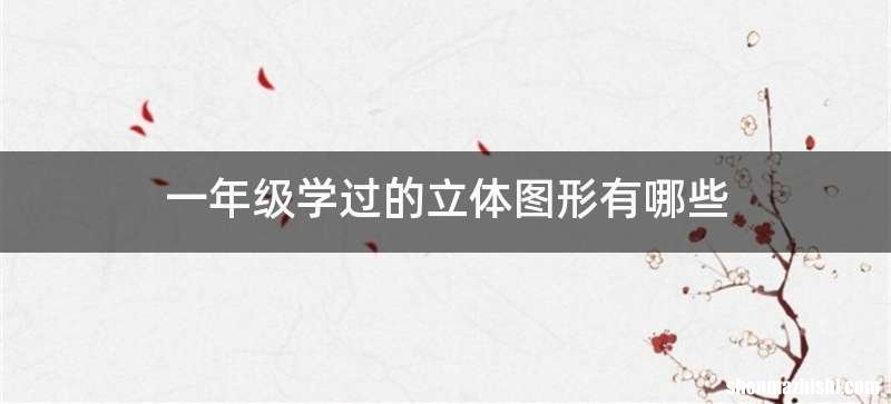 一年级学过的立体图形有哪些