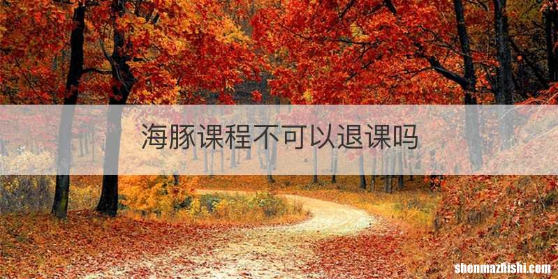 海豚课程不可以退课吗