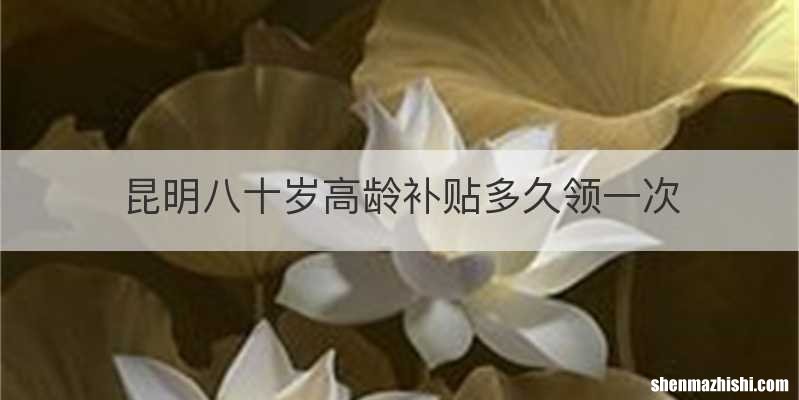 昆明八十岁高龄补贴多久领一次