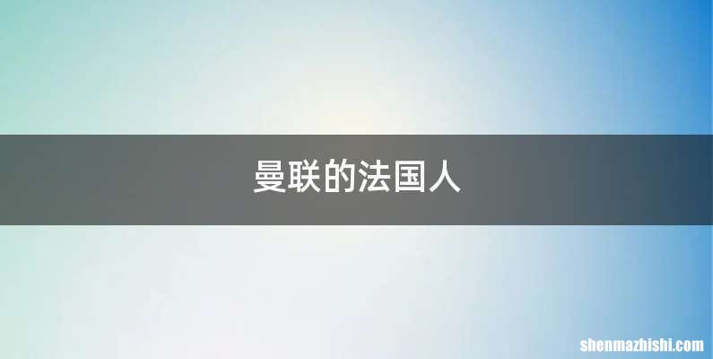 曼联的法国人