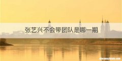 张艺兴不会带团队是哪一期