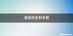 曼城历史射手榜