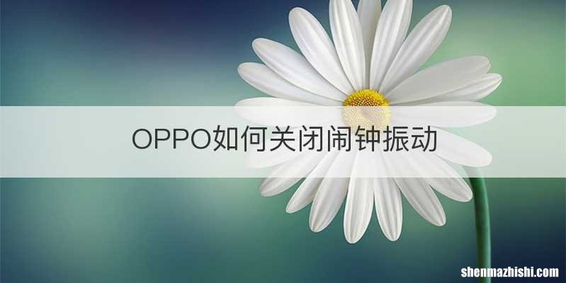 OPPO如何关闭闹钟振动