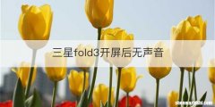 三星fold3开屏后无声音