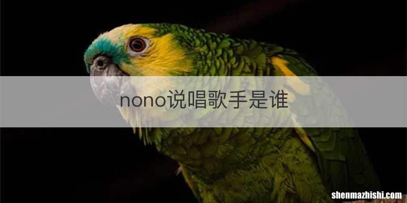 nono说唱歌手是谁