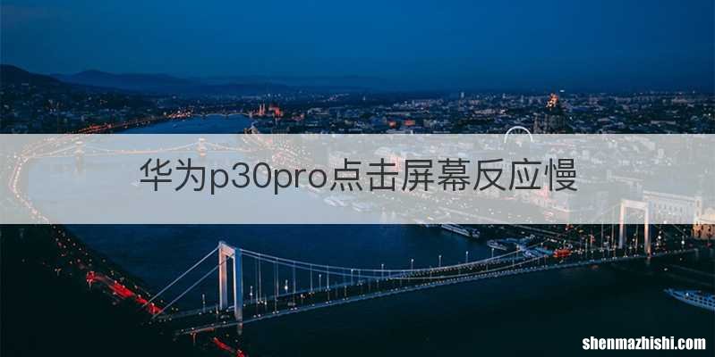 华为p30pro点击屏幕反应慢