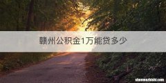 赣州公积金1万能贷多少