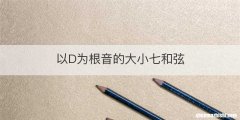 以D为根音的大小七和弦