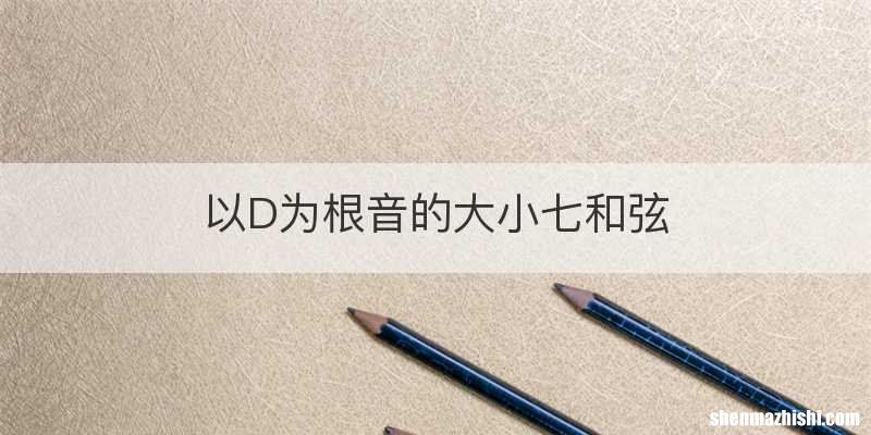 以D为根音的大小七和弦