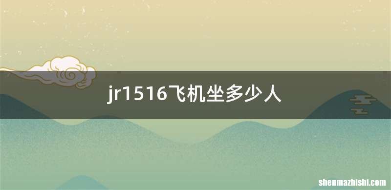 jr1516飞机坐多少人