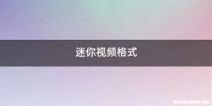 迷你视频格式