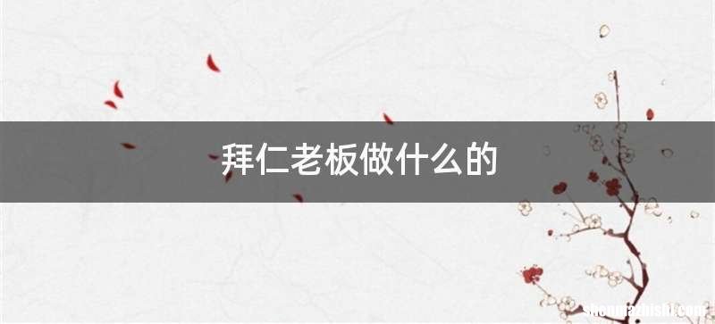 拜仁老板做什么的