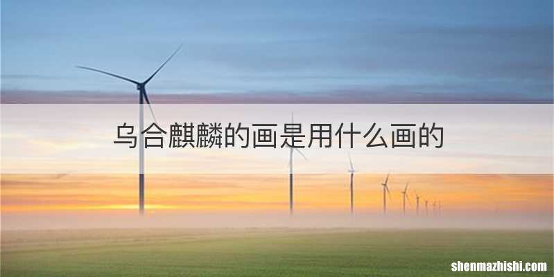 乌合麒麟的画是用什么画的