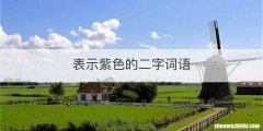表示紫色的二字词语