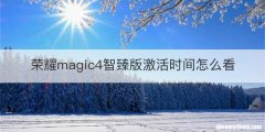 荣耀magic4智臻版激活时间怎么看