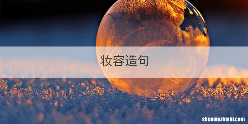 妆容造句