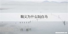 鞠义为什么叫白马
