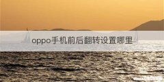 oppo手机前后翻转设置哪里