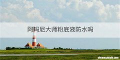 阿玛尼大师粉底液防水吗
