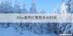 60w美甲灯要照多长时间