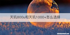 天玑800u和天玑1000+怎么选择