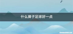 什么牌子足球好一点