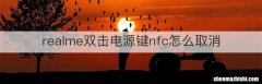 realme双击电源键nfc怎么取消