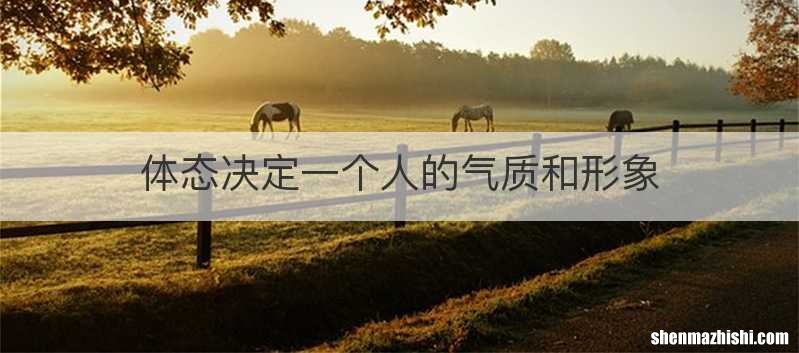 体态决定一个人的气质和形象