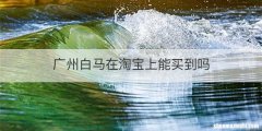 广州白马在淘宝上能买到吗
