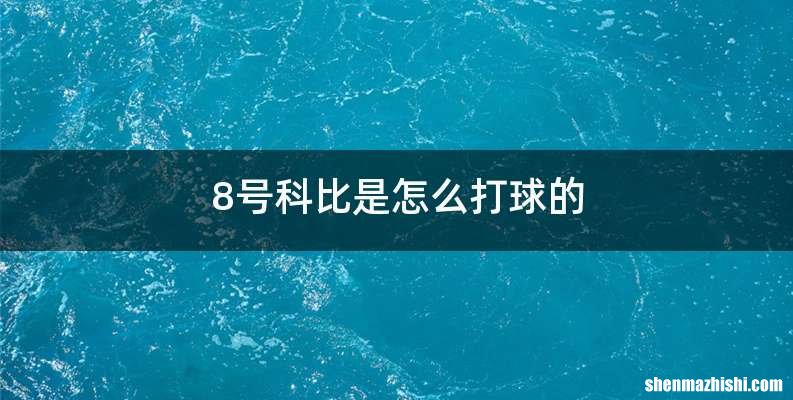 8号科比是怎么打球的