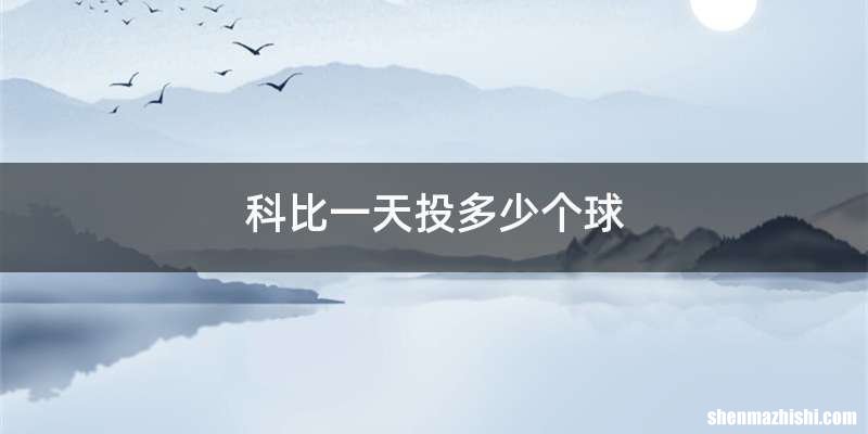 科比一天投多少个球