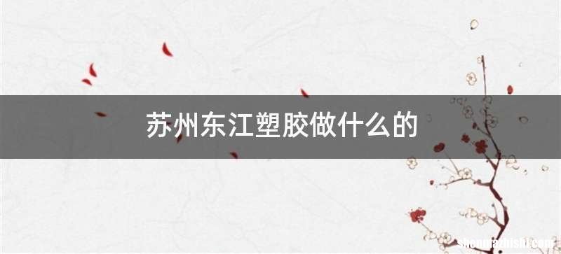 苏州东江塑胶做什么的