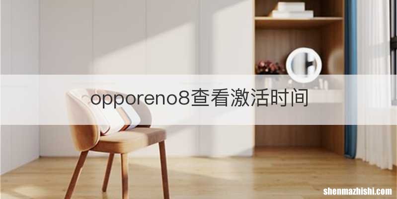 opporeno8查看激活时间