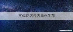 实体花店是否卖永生花