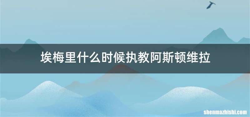 埃梅里什么时候执教阿斯顿维拉