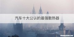 汽车十大公认的最强散热器