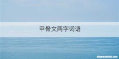 甲骨文两字词语
