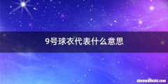 9号球衣代表什么意思