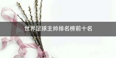 世界足球主帅排名榜前十名